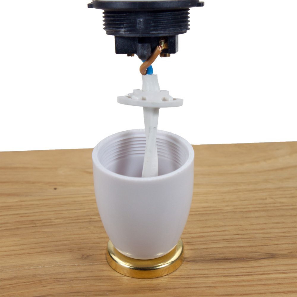 Plastic Wooden Table Lamp Fixing Kit With Backplate and Cover – BC Version – picture 6