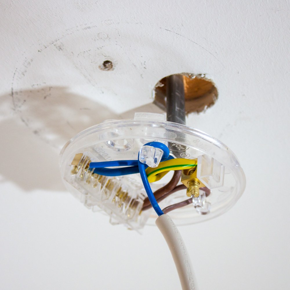 Installing our ceiling roses – picture 4