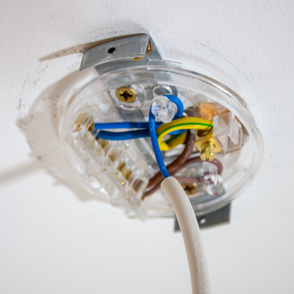 Installing our ceiling roses – picture 5