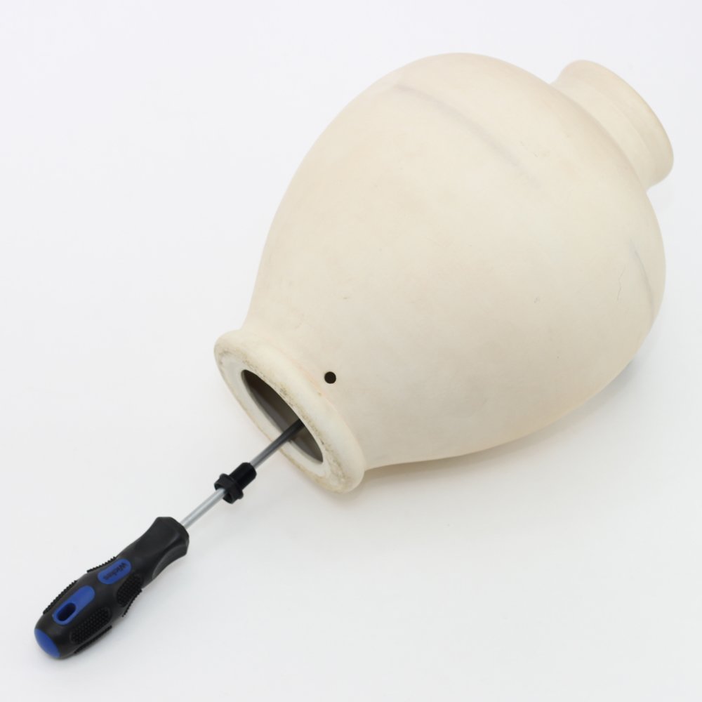 How to fix or install a lampholder onto a ceramic item with limited hand access. – picture 2